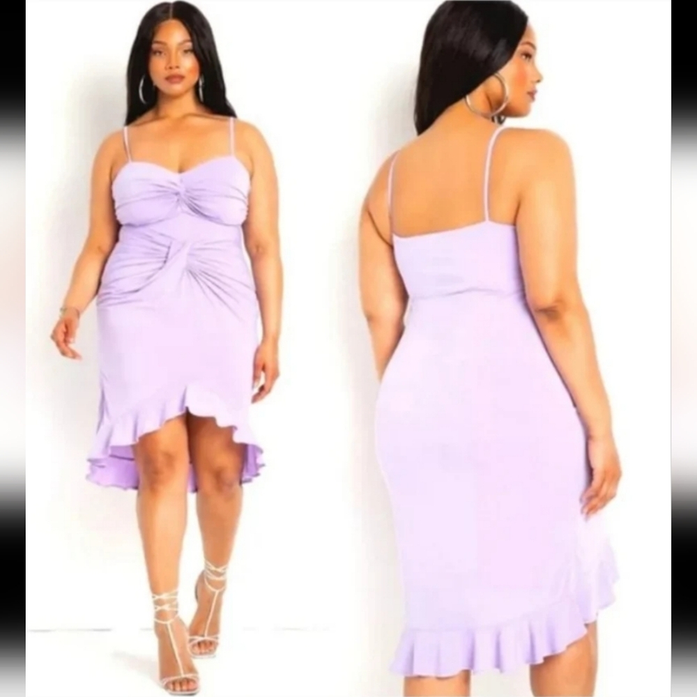 NEW Eloquii Lavender Purple Sweetheart Dress Size 20 Plus Size Valentine's Day